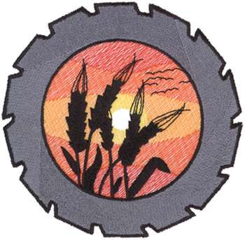 Wheat Sunset Machine Embroidery Design