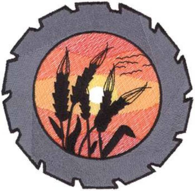 Picture of Wheat Sunset Machine Embroidery Design