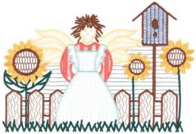 Picture of Garden Angel Machine Embroidery Design