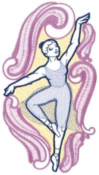 Ballet Dancer Machine Embroidery Design