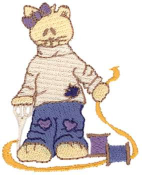 Sewing Kitty Machine Embroidery Design