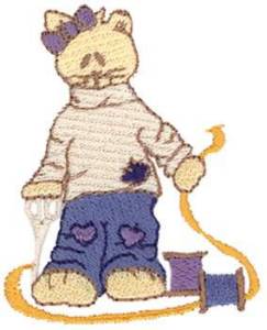 Picture of Sewing Kitty Machine Embroidery Design