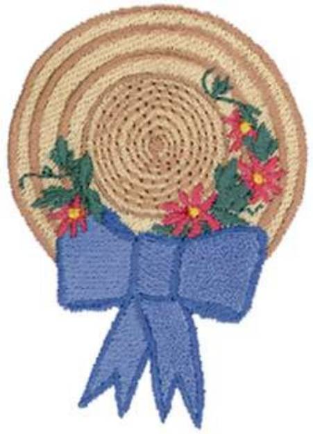 Picture of Hat With Flowers Machine Embroidery Design