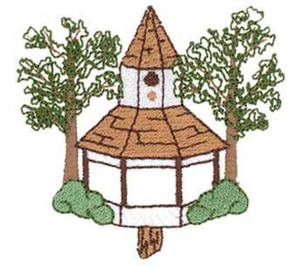 Picture of Victorian Birdhouse Machine Embroidery Design