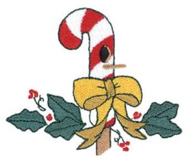 Picture of Candy Cane Birdhouse Machine Embroidery Design