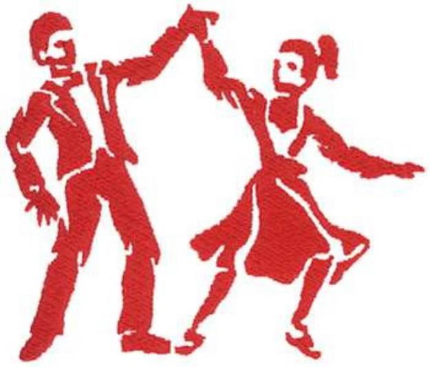 Picture of Swing Dancers Machine Embroidery Design
