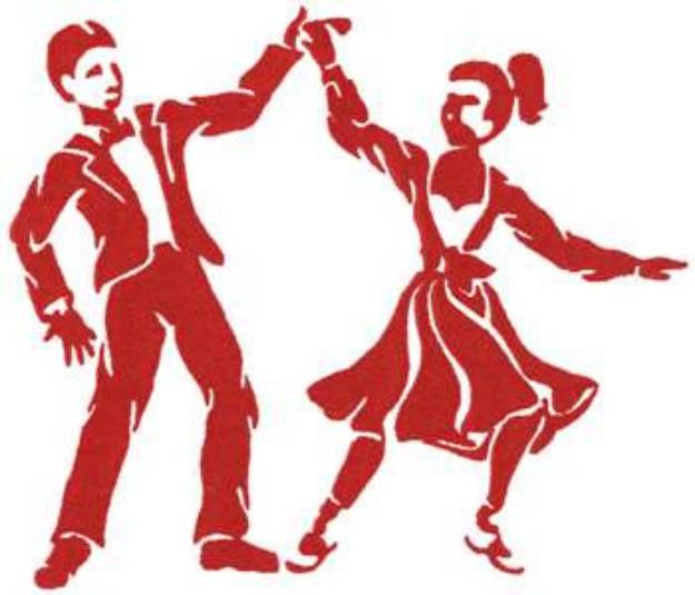 Picture of Swing Dancers Machine Embroidery Design