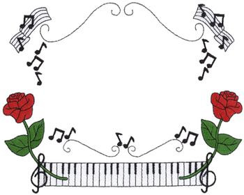 Piano Border Machine Embroidery Design