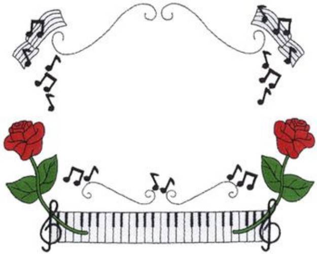 Picture of Piano Border Machine Embroidery Design
