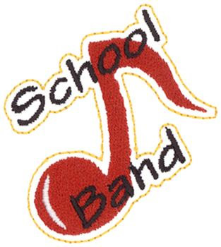 School Band Machine Embroidery Design