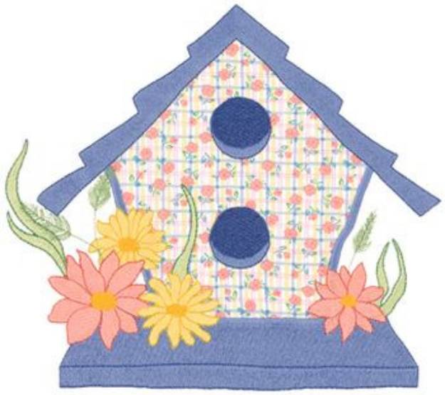 Picture of Birdhouse Applique Machine Embroidery Design