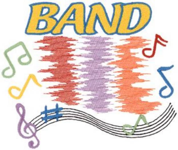 Picture of Band Music Machine Embroidery Design
