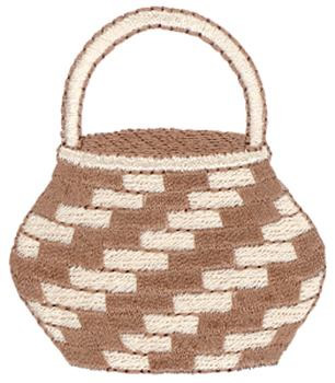 Woven Basket Machine Embroidery Design