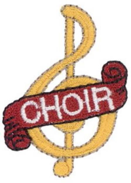 Picture of Choir Clef Machine Embroidery Design