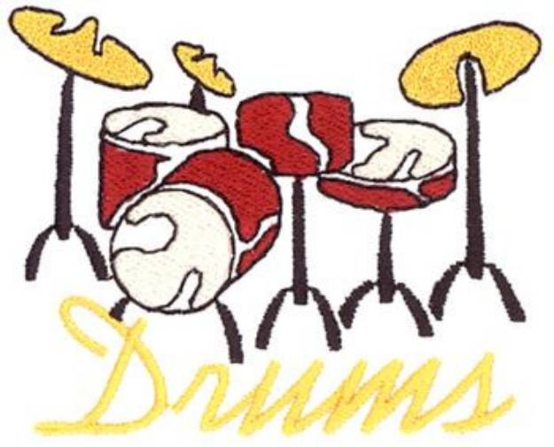Picture of Drums Machine Embroidery Design
