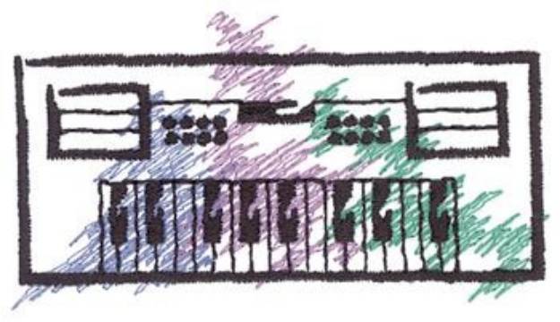 Picture of Electric Keyboard Machine Embroidery Design