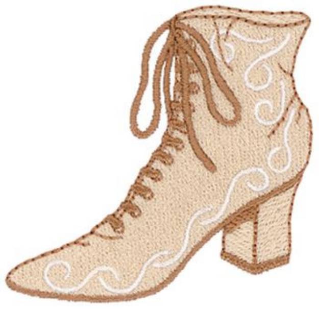 Picture of Victorian Boot Machine Embroidery Design