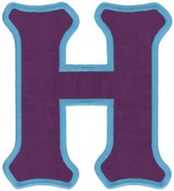 Picture of Applique Letter H Machine Embroidery Design