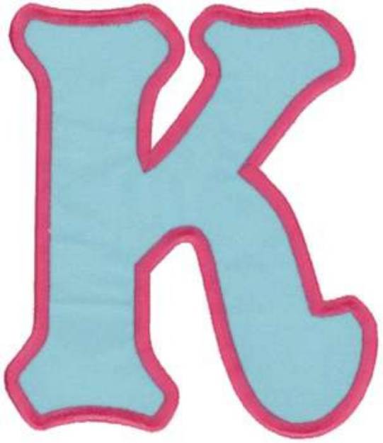 Picture of Applique Letter K Machine Embroidery Design