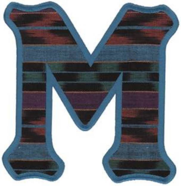 Picture of Applique Letter M Machine Embroidery Design