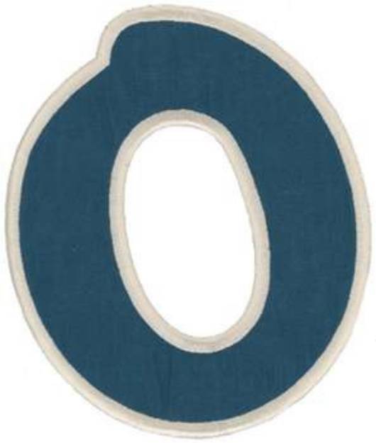 Picture of Applique Letter O Machine Embroidery Design