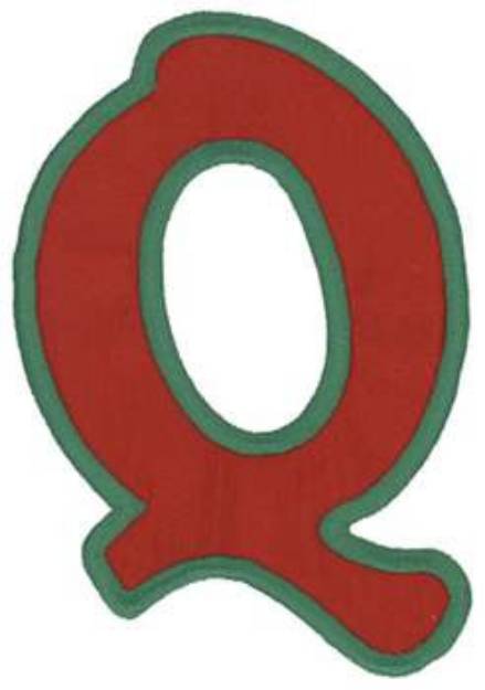 Picture of Applique Letter Q Machine Embroidery Design