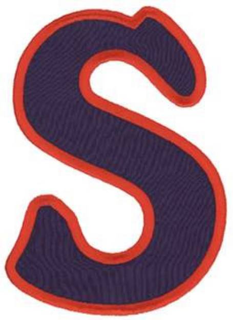 Picture of Applique Letter S Machine Embroidery Design