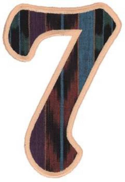 Picture of Applique Number 7 Machine Embroidery Design