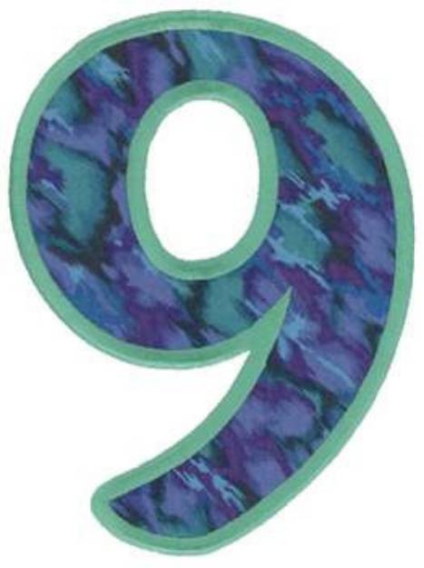 Picture of Applique Number 9 Machine Embroidery Design