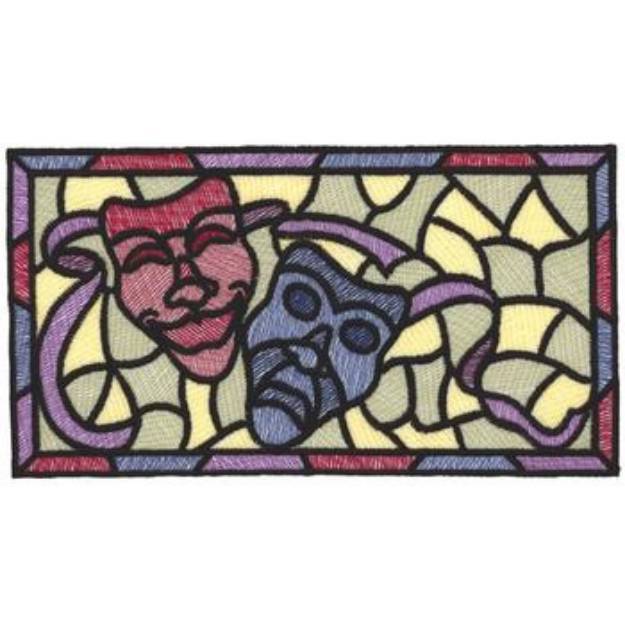 Picture of Stain Glass Masks Machine Embroidery Design
