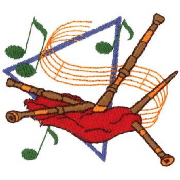 Picture of Bagpipes Machine Embroidery Design