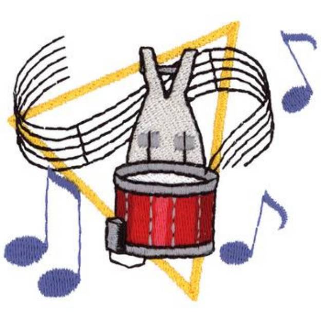 Picture of Snare Drum Machine Embroidery Design