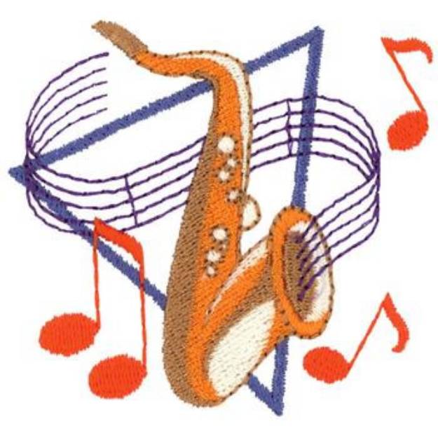 Picture of Alto Saxophone Machine Embroidery Design