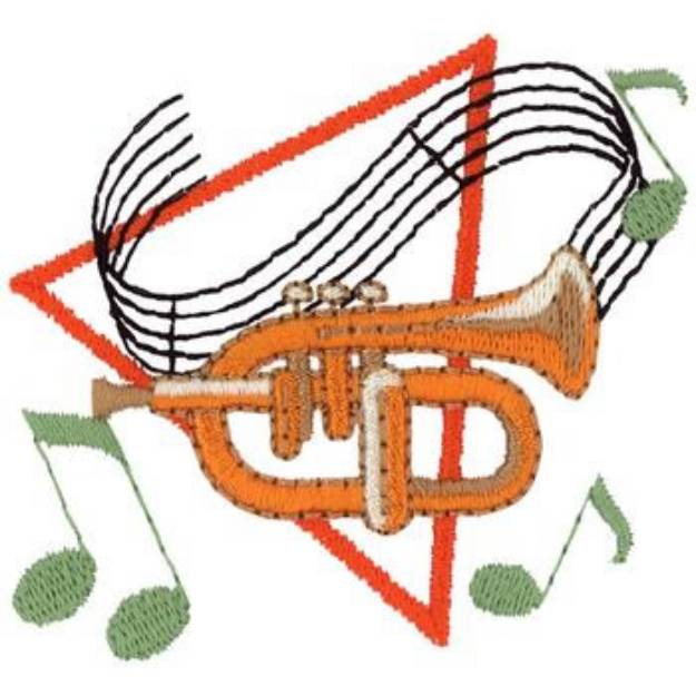 Picture of Flugelhorn Machine Embroidery Design