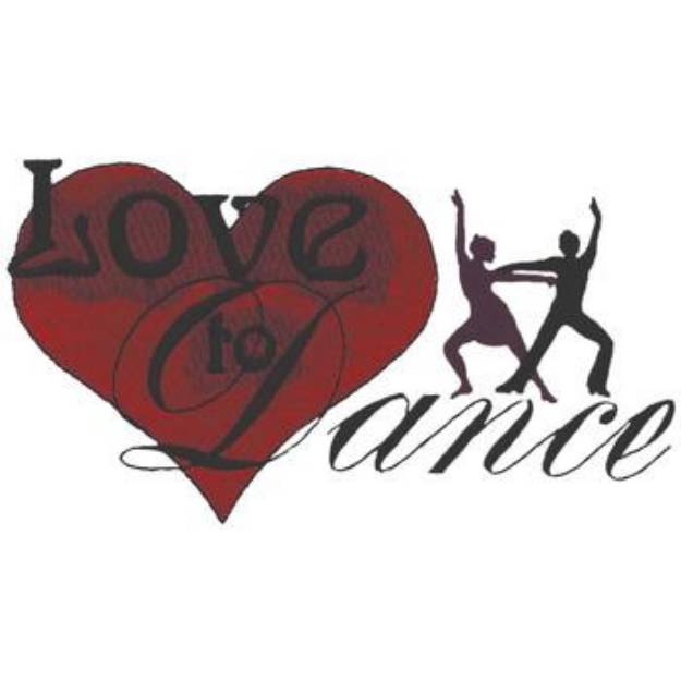 Picture of Love To Dance Machine Embroidery Design