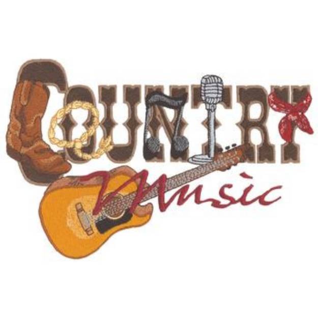 Picture of Country Music Machine Embroidery Design