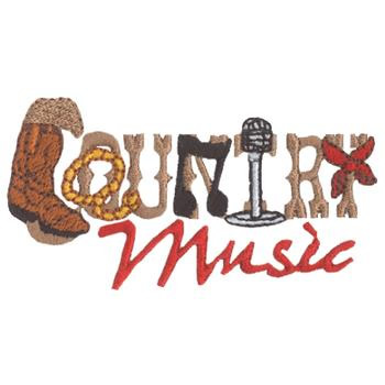 Country Music Machine Embroidery Design