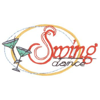 Swing Dance Machine Embroidery Design