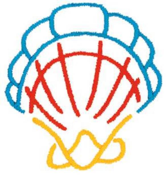 Picture of Seashell Outline Machine Embroidery Design