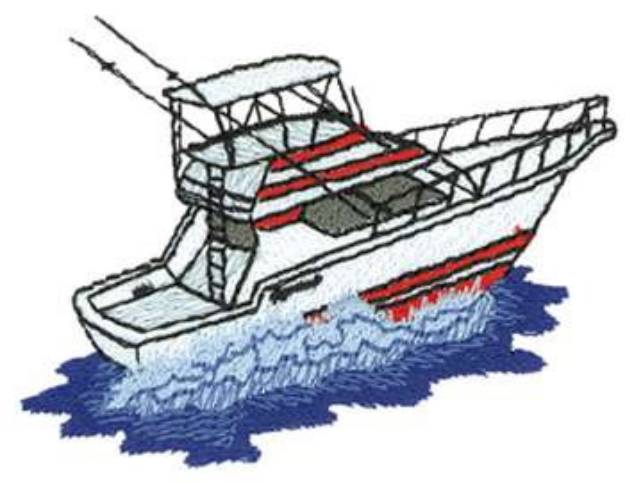 Picture of Deep Sea Fishing Machine Embroidery Design