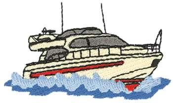 Motor Yacht Machine Embroidery Design