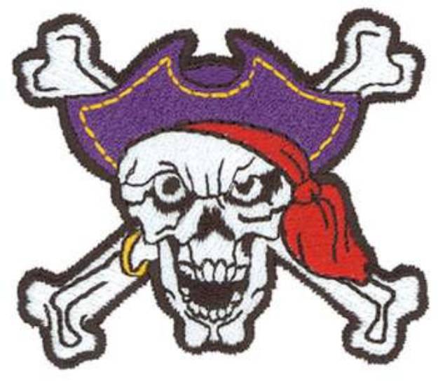 Picture of Pirate Skull Machine Embroidery Design