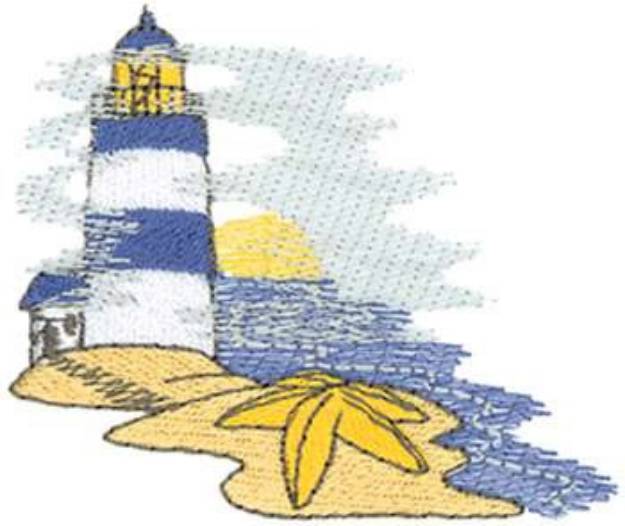 Picture of Lighthouse Beach Machine Embroidery Design