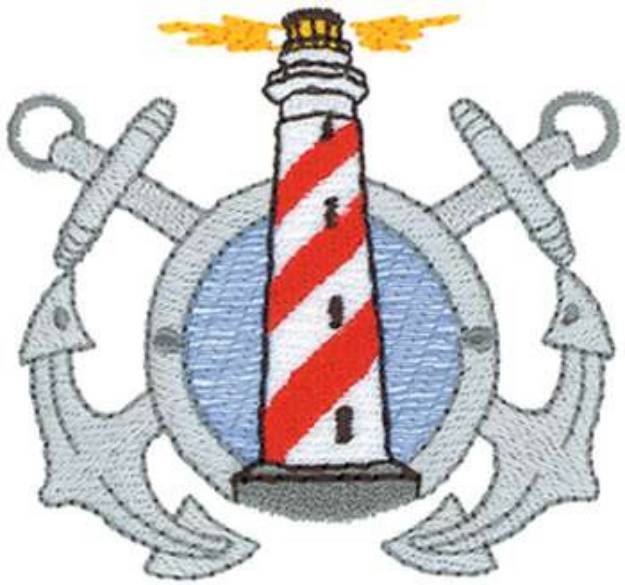 Picture of Lighthouse & Anchors Machine Embroidery Design