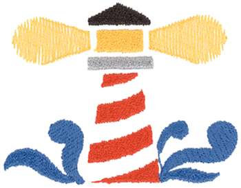 Lighthouse Light Machine Embroidery Design