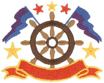 Nautical Crest Machine Embroidery Design