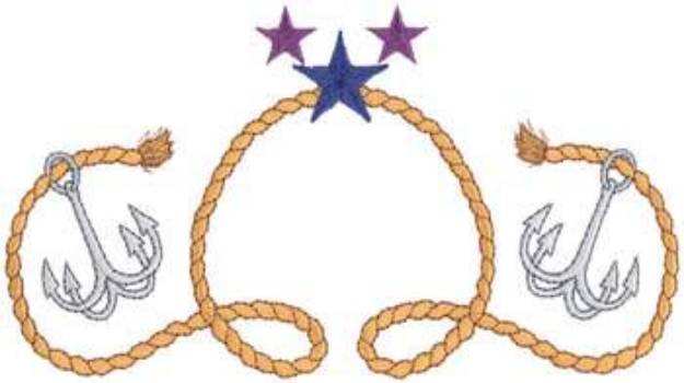 Picture of Nautical Rope Crest Machine Embroidery Design
