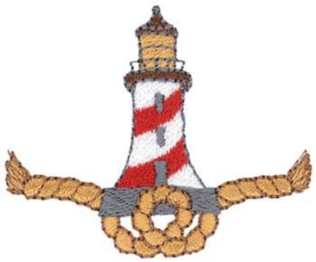 Picture of Lighthouse On Rope Machine Embroidery Design