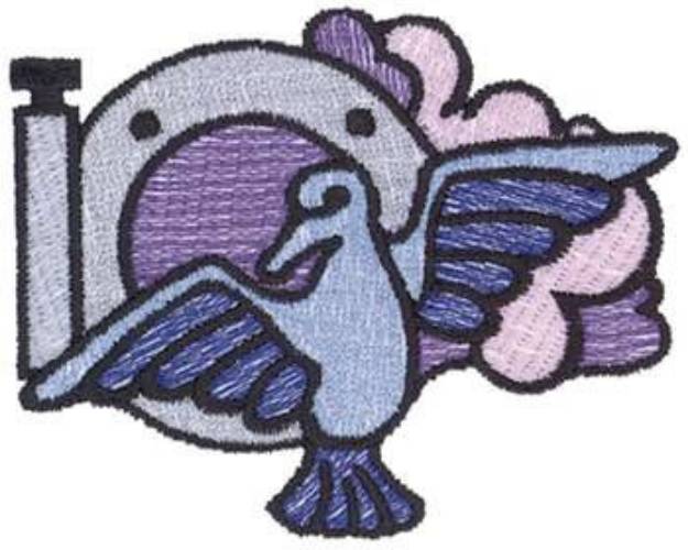 Picture of Seagull And Porthole Machine Embroidery Design