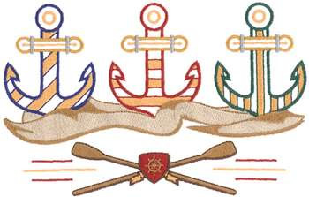 Anchors Logo Machine Embroidery Design
